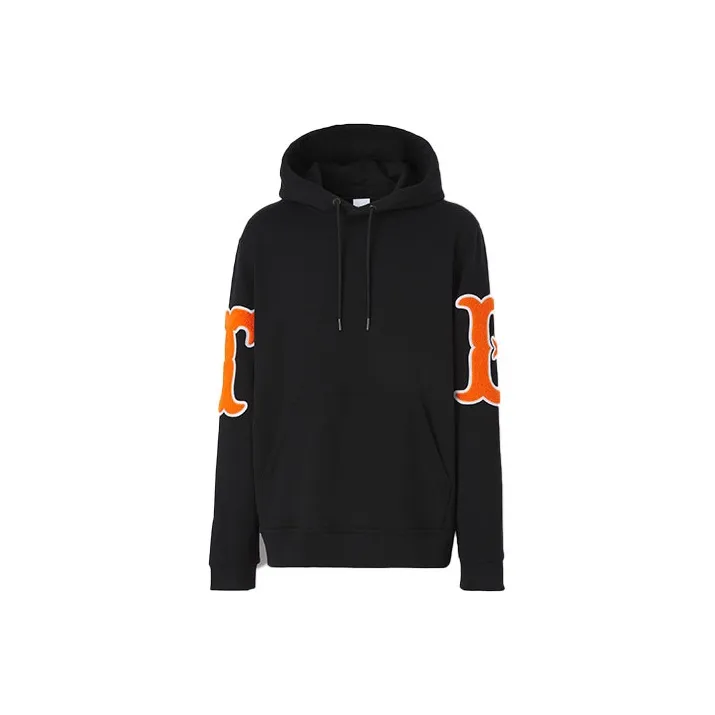Burberry Letter Graphic Appliqué Hoodie-0