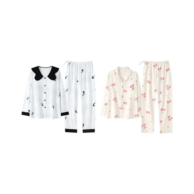 Herbal Primer Pajama Set Women's Combo Set-35