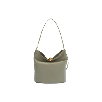 Furla Calfskin Bucket Bag, Handbag, Shoulder Bag Trumpets Women's Green