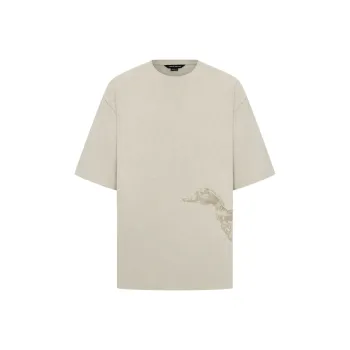 URBAN REVIVO T Shirt Men's Tea Gray Heather Gray