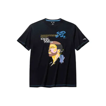 Anta Basketball Collection T Shirt Unisex Basic Black