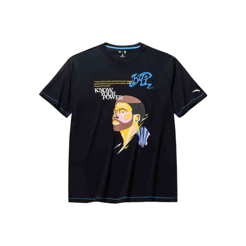 Anta Basketball Collection T Shirt Unisex Basic Black-0