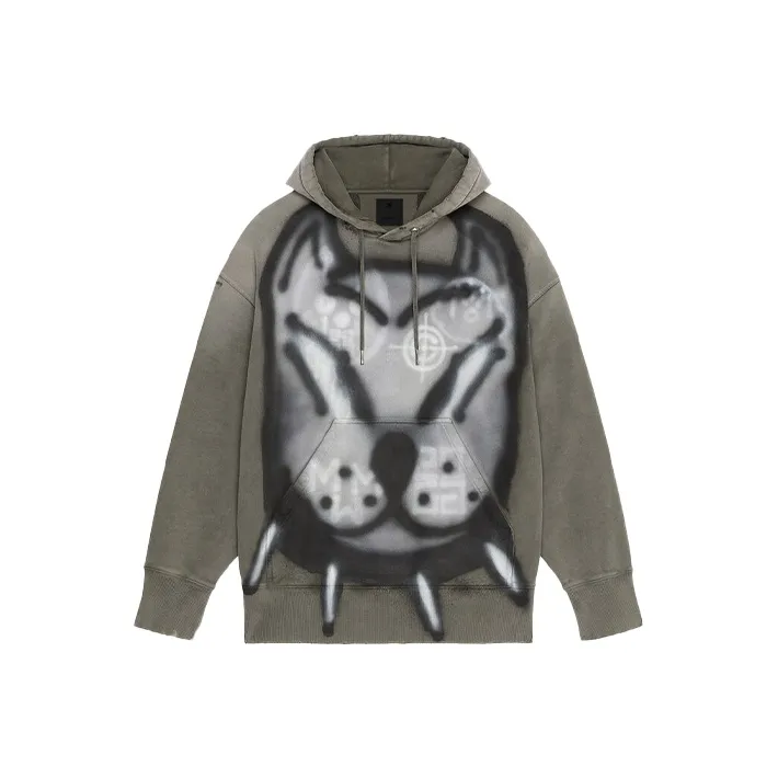 Givenchy Collared Dog Oversized Hoodie Washed-0