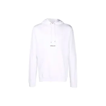 SAINT LAURENT Logo Printed Drawstring Hoodie