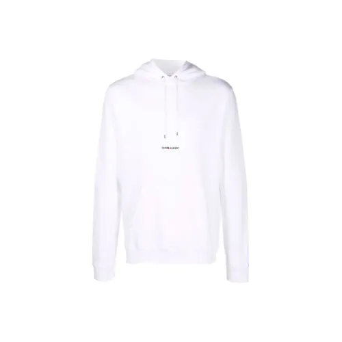 SAINT LAURENT Logo Printed Drawstring Hoodie