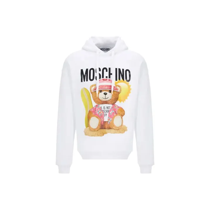 MOSCHINO Teddy Bear Printed Drawstring Hoodie-0