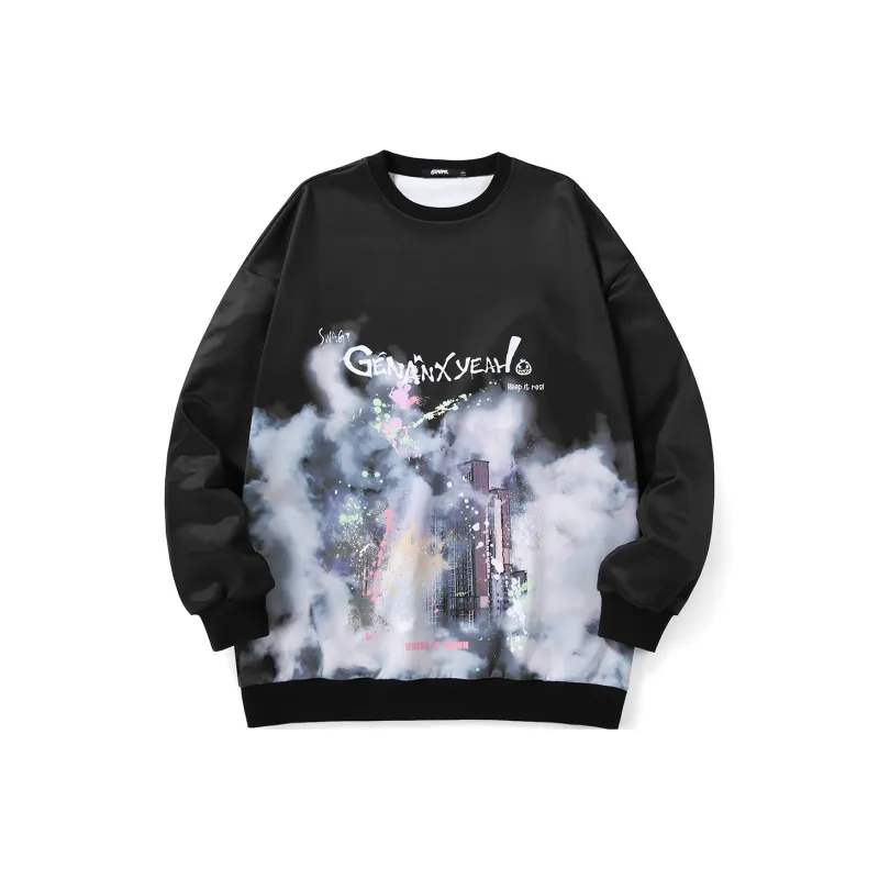 GENANX Crew Neck Loose Fit Sweatshirt Unisex-0