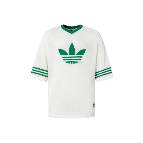 Adidas Originals BLOCKCORE SHORT SLEEVE KNIT T SHIRT T Shirt Unisex White