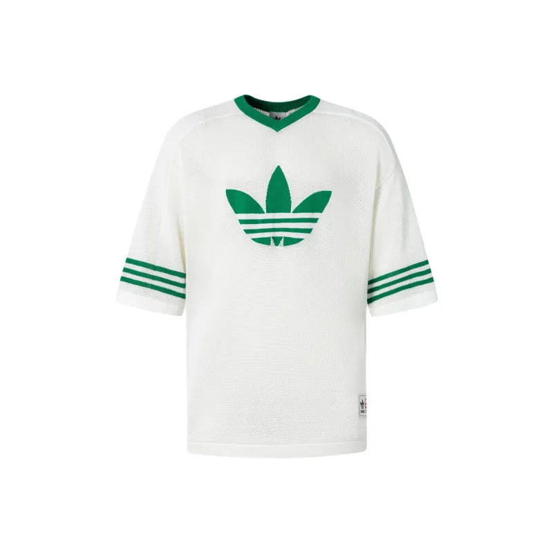 Adidas Originals BLOCKCORE SHORT SLEEVE KNIT T SHIRT T Shirt Unisex White-0