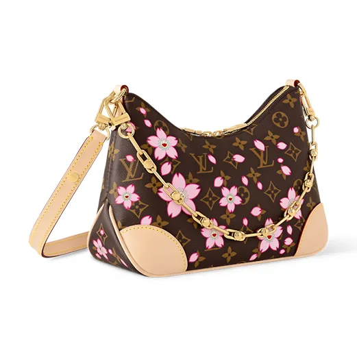 LOUIS VUITTON Takashi Murakami Collaboration Boulogne Leather Croissant Bag Handbag, Shoulder Bag Women's Brown-1