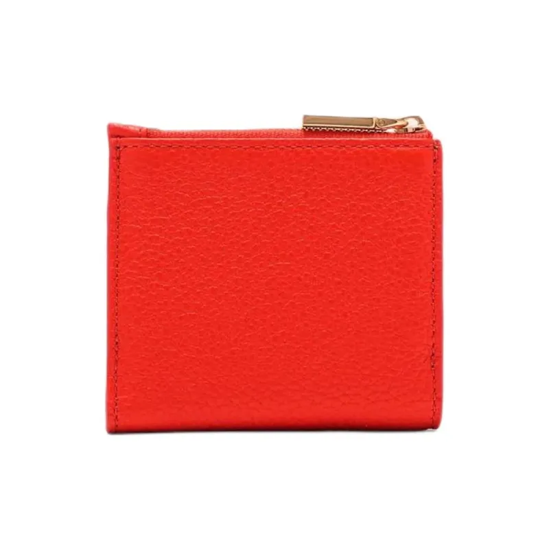 COCCINELLE Grain Leather Wallet Trumpets Women's Orange-1