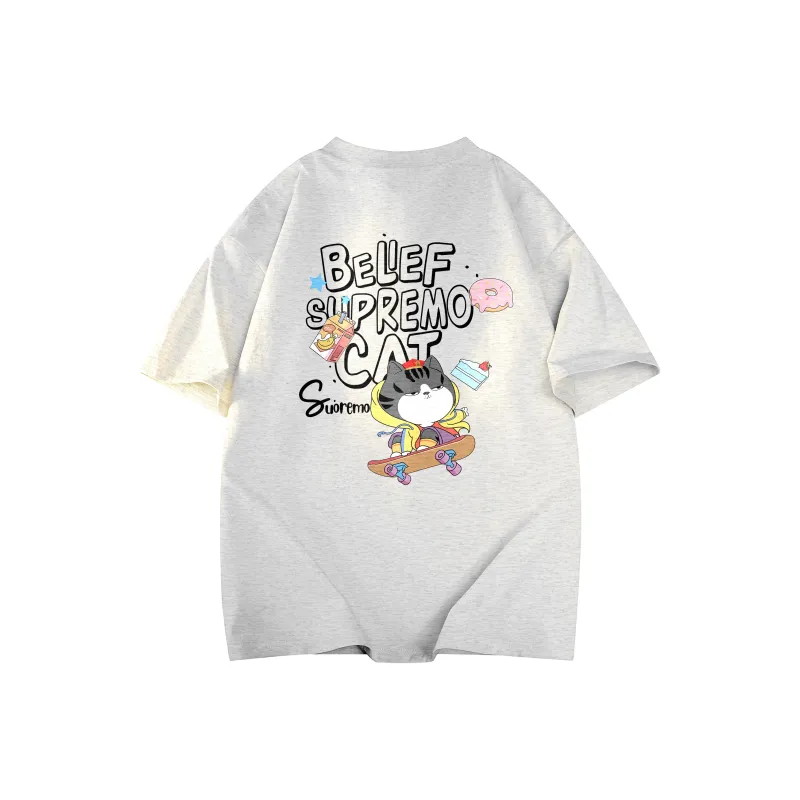 Supremo Cat T Shirts Unisex-16