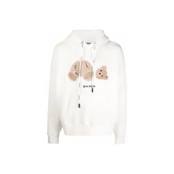 PALM ANGELS PA Bear Hoody 'White/Brown'