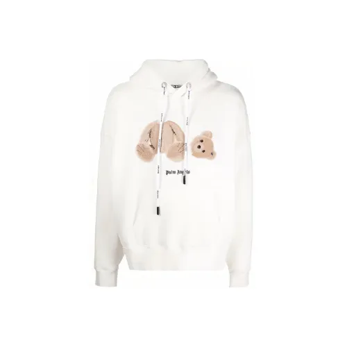 PALM ANGELS PA Bear Hoody 'White/Brown'