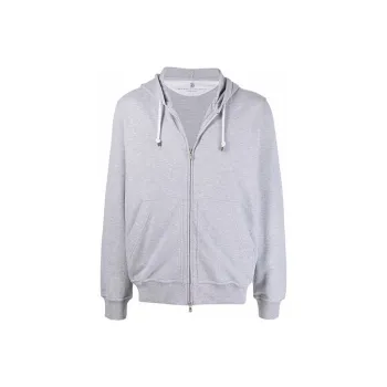 Brunello Cucinelli Mélange effect Cotton blend Hoodie