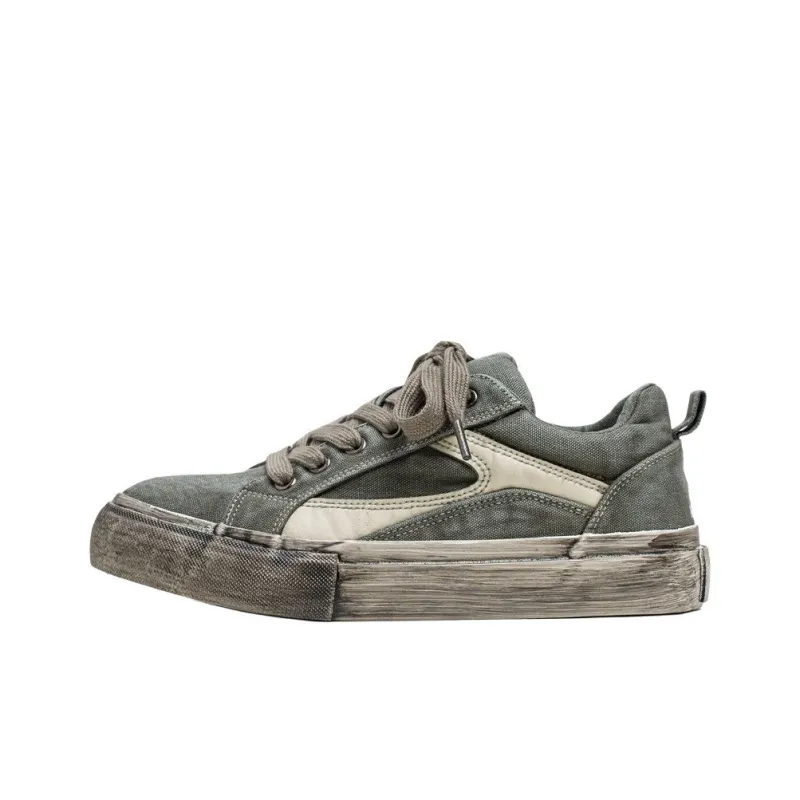 AMICNIEGD Abrasion Resistant Breathable Low Top Canvas Shoes Men's-3