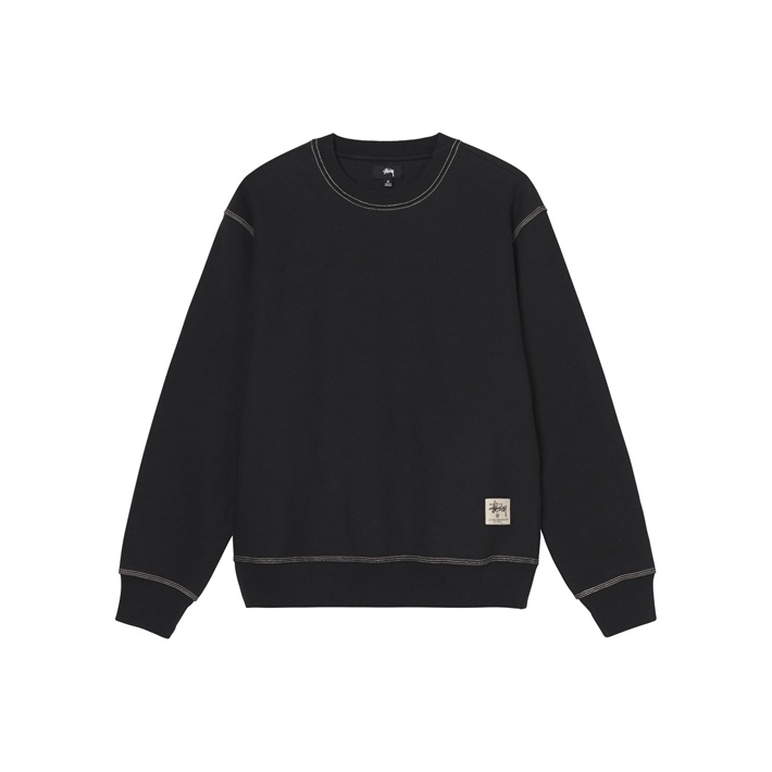 Stu Relaxed Crew – Black | Sweats | Stüssy