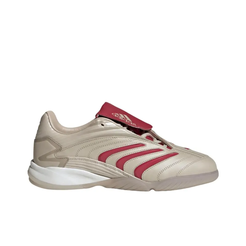 Adidas Anti-Slip Wear-Resistant Soccer Shoes Unisex Beige Red-1