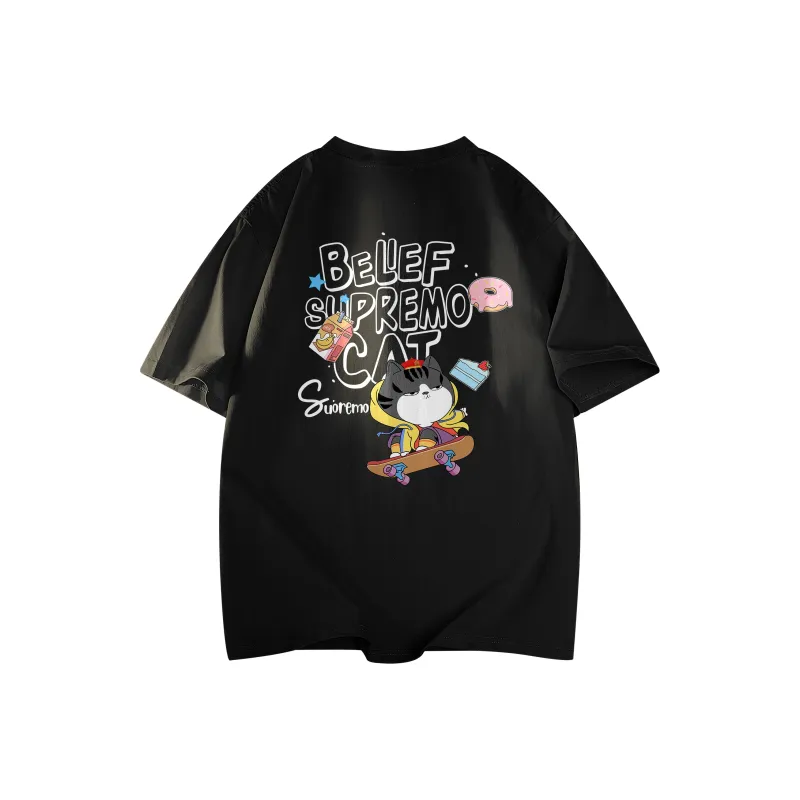 Supremo Cat T Shirts Unisex-0