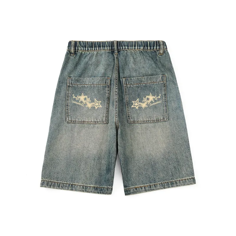SANTASTIC Denim Shorts Men's Yellow Mud-1