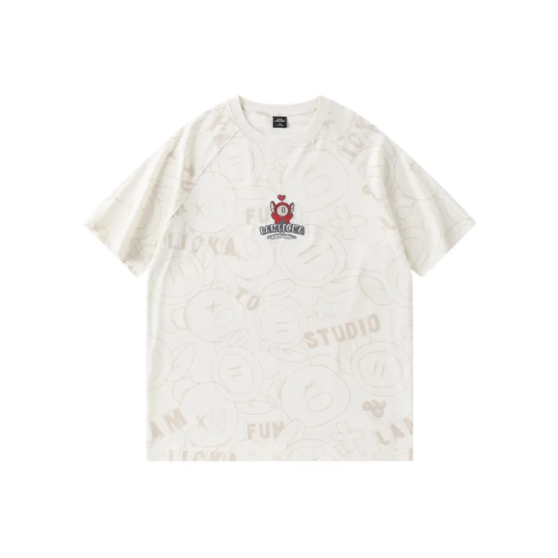 LAMLICKA x AIDEMENG LIANMINGKUAN T Shirt Unisex Apricot-0