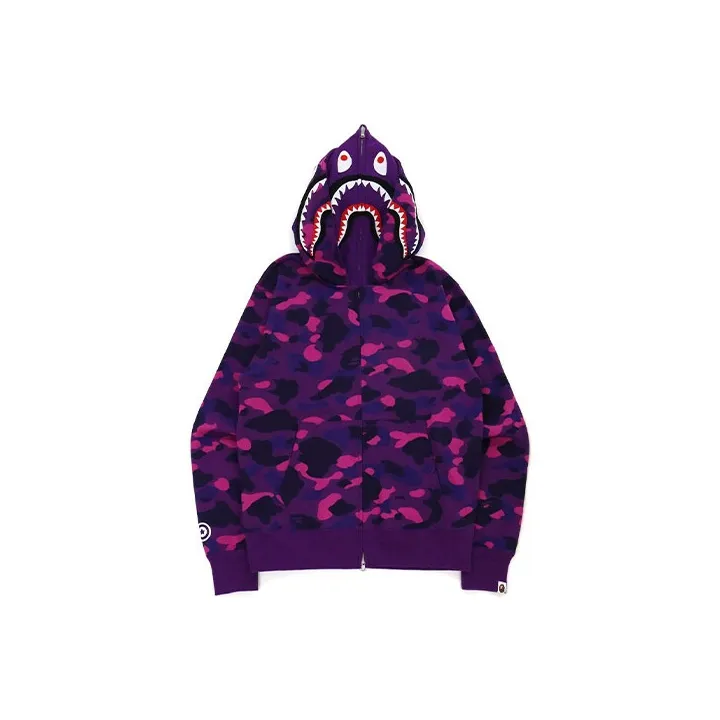 Bape Color Camo Shark Wide Pullover Hoodie-3