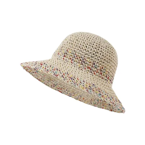 VERENA REINE Straw Woven Bucket Hats Women's