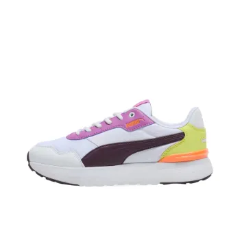 PUMA R78 Cushioning Slip Resistant And Abrasion Resistant Low Top Training Shoes Women's White Brown