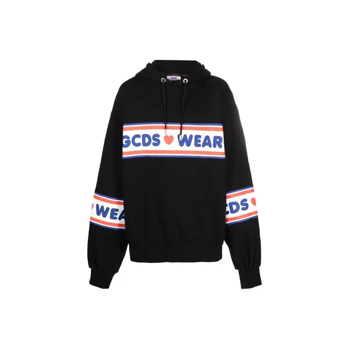 GCDS Logo Tape Printed Hoodie-0