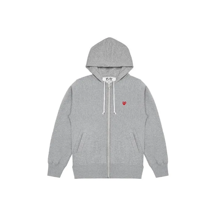Comme Des Garcons Play Small Red Heart Zip Up Hoodie-0