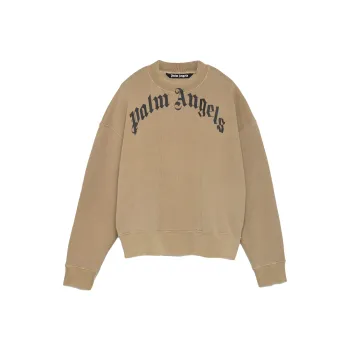PALM ANGELS Curved Logo Crewneck