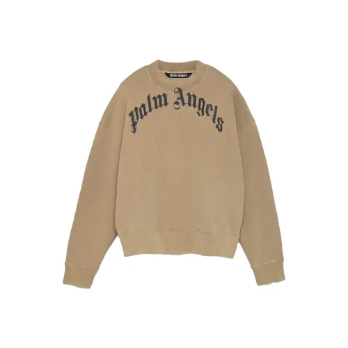 PALM ANGELS Curved Logo Crewneck