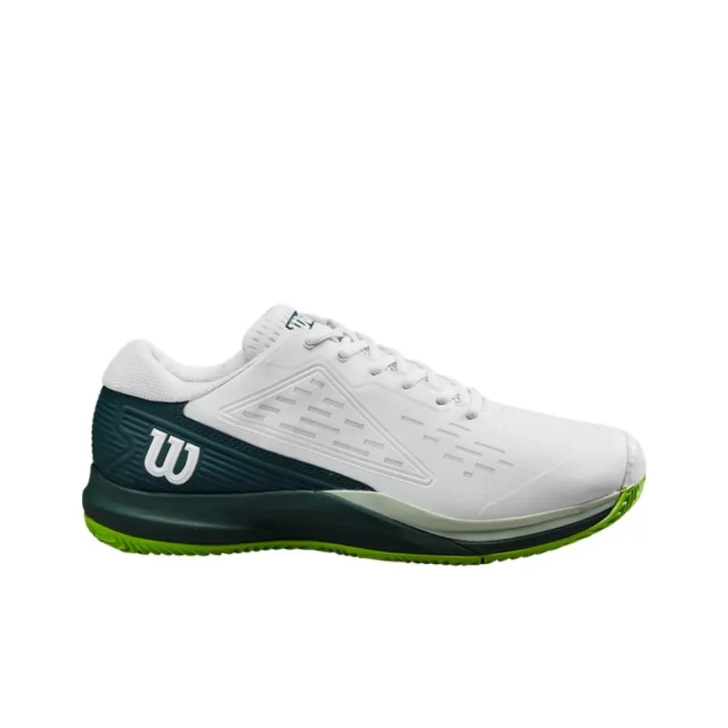 Wilson Rush Pro Ace Anti Slip Wear Resistant Low Top Tennis Shoes Men's White Green-1