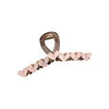 Macaron Elegance Heart Shark Clip-Pink