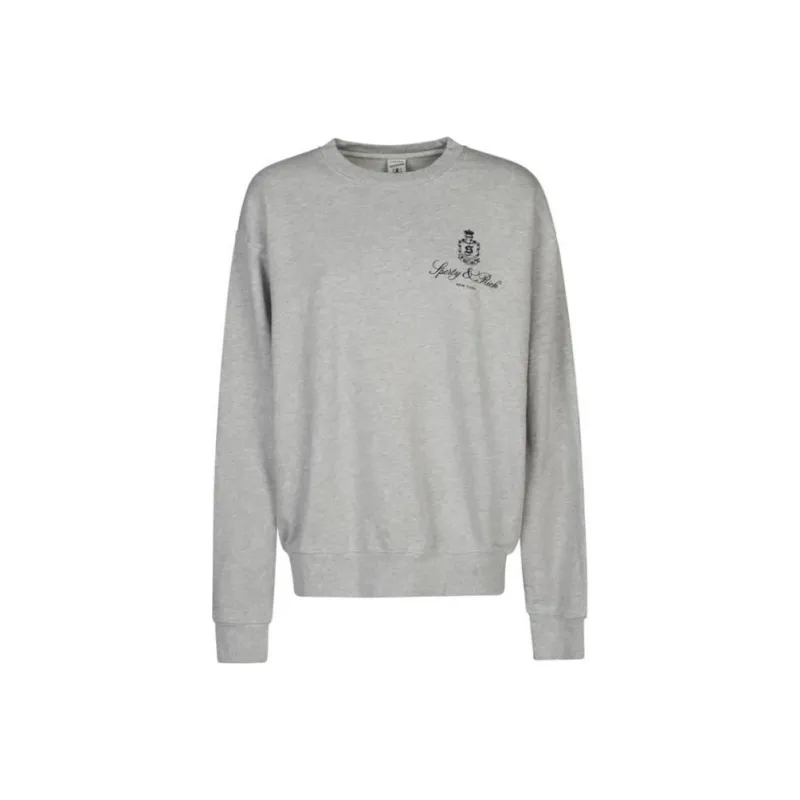 SPORTY & RICH Sweatshirts Men Gray White-0