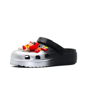 MESUCA Clogs Unisex Black Silver Semi Spray