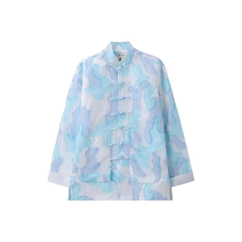 XUANSHENG Jackets Coats Men's Aqua Blue-0