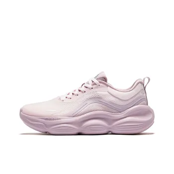 Erke Cushioning Rebound Low Top Training City Commute Running Shoes Women's Light Pink Lotus