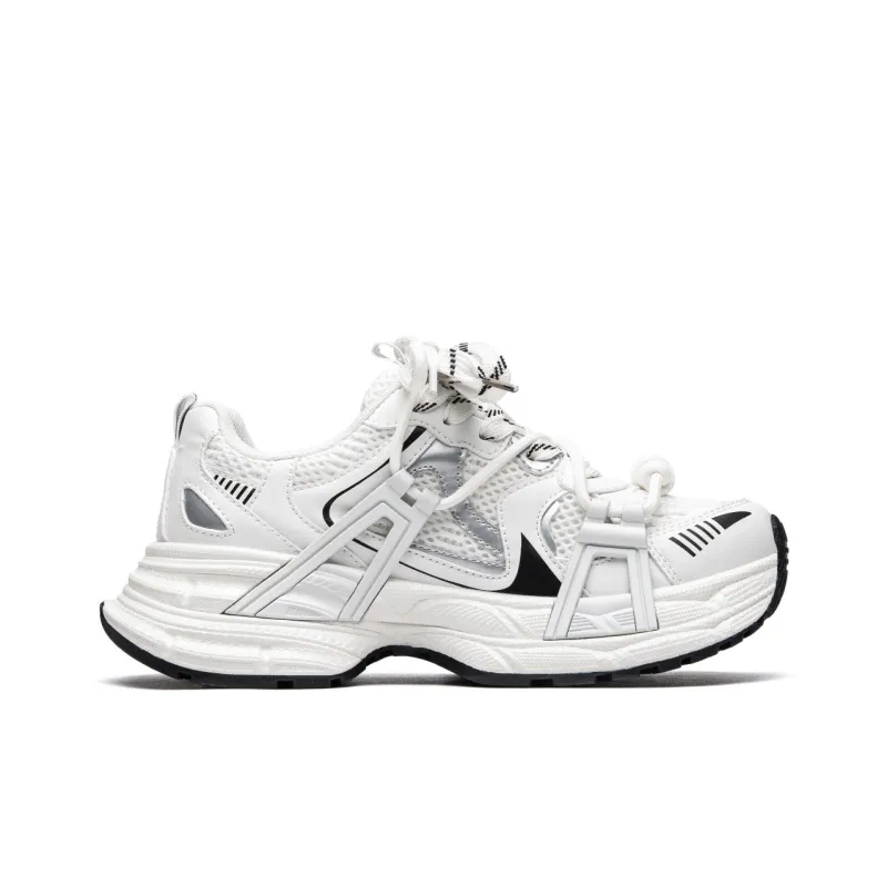 RENBEN Anti Slip And Wear Resistant Height Increasing Low Top Chunky Sneakers Women's-1