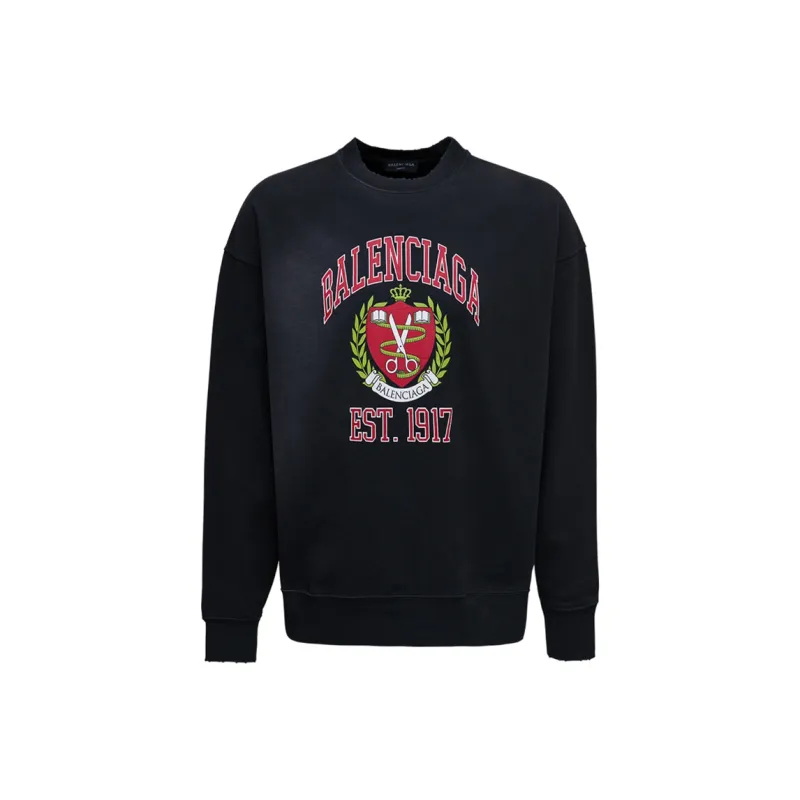Balenciaga College Logo Crewneck-0