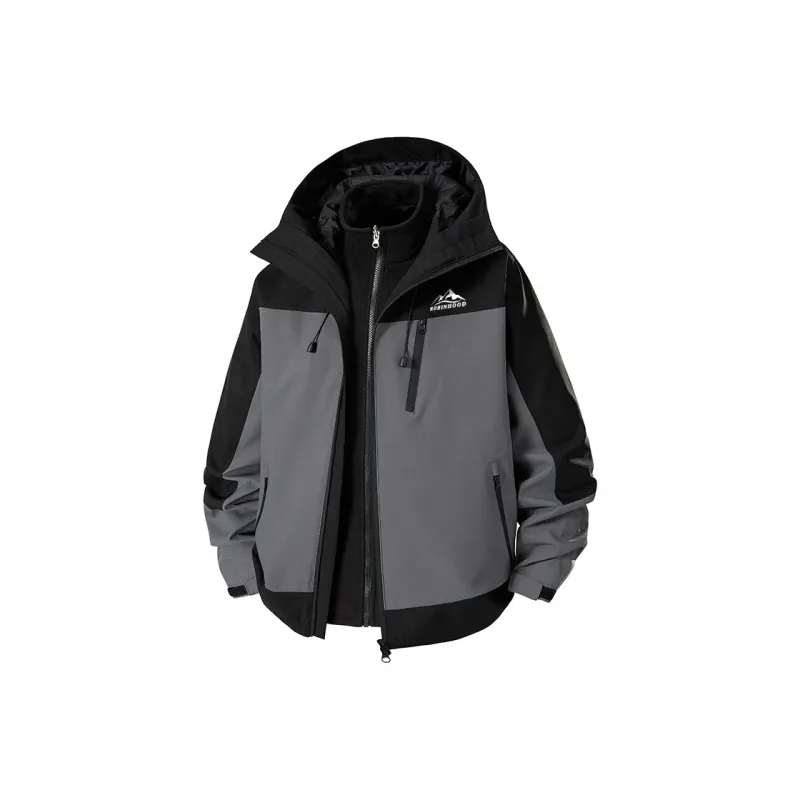 ROBINHOOD Water Resistant Windproof Breathable Wear Resistant Warm Water Repellent Windbreaker Jacket Unisex-8