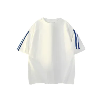 IXXAT T Shirt Unisex White Blue Stripes