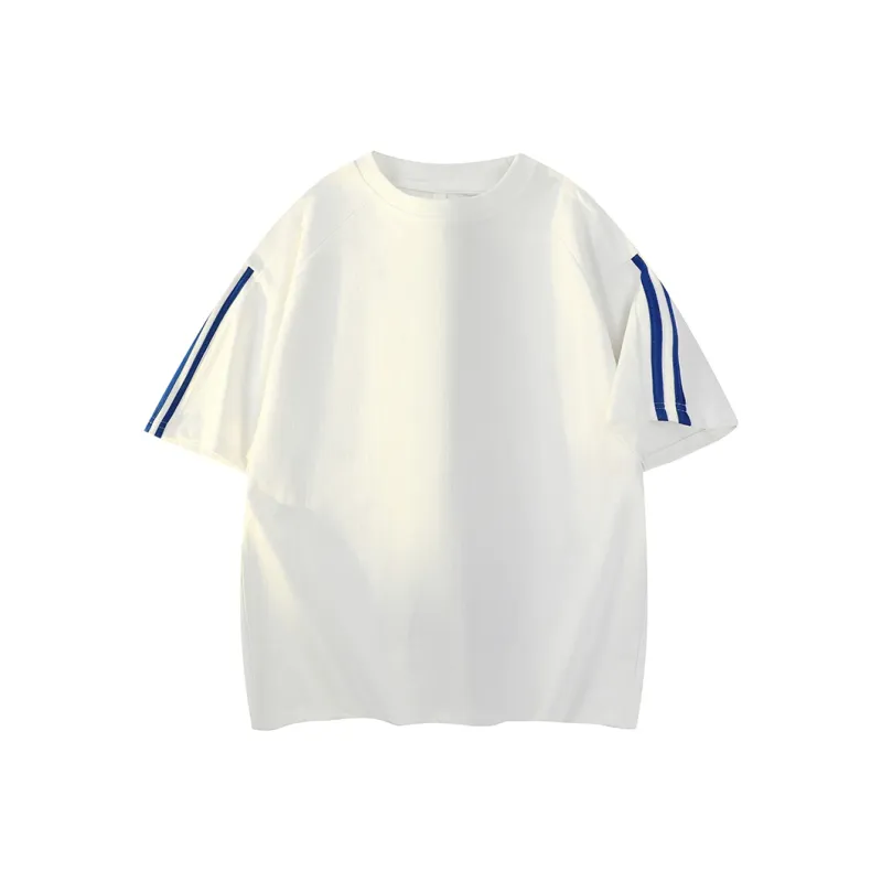 IXXAT T Shirt Unisex White Blue Stripes-0