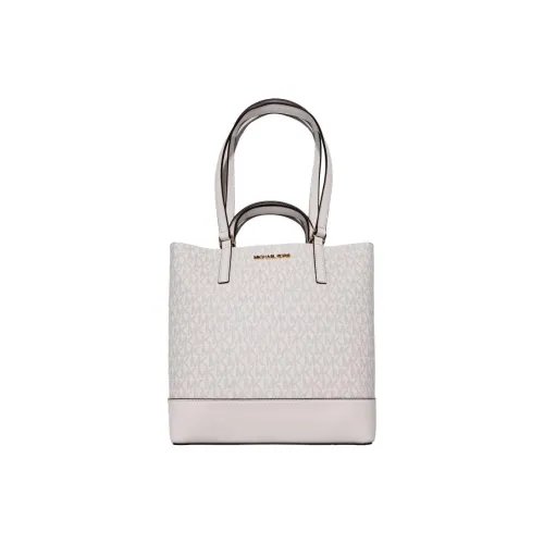 MICHAEL KORS Kelli Coated Canvas Tote Bag, Shopping Bag, Shoulder Bag, Handbag Trumpets Women's White