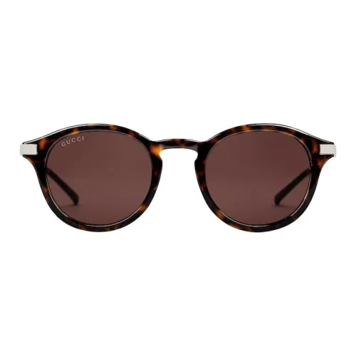 GUCCI Acetate Round Sunglasses Men's Tortoiseshell