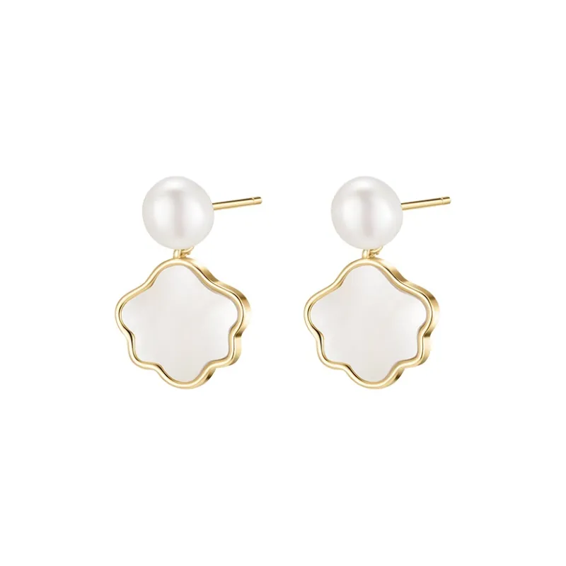 DAISY BEAUTY Silver Stud Earrings Women's-1