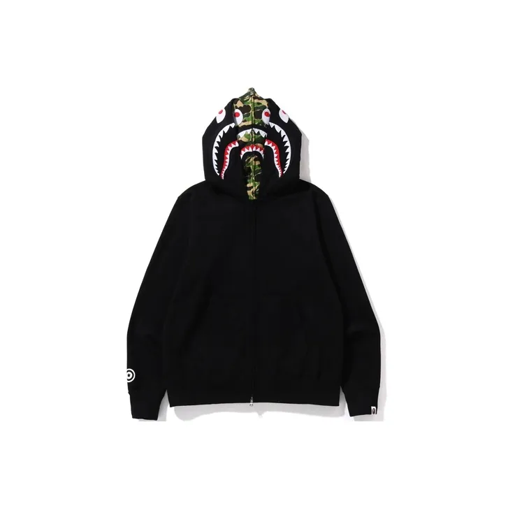 A BATHING APE Abc Camo Shark Wide Fit Full Zip Double Hoodie-0