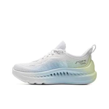 LiNing SOFT COOL 2 Cushioning Lightweight Low Top Casual Shoes Women's White Blue Green