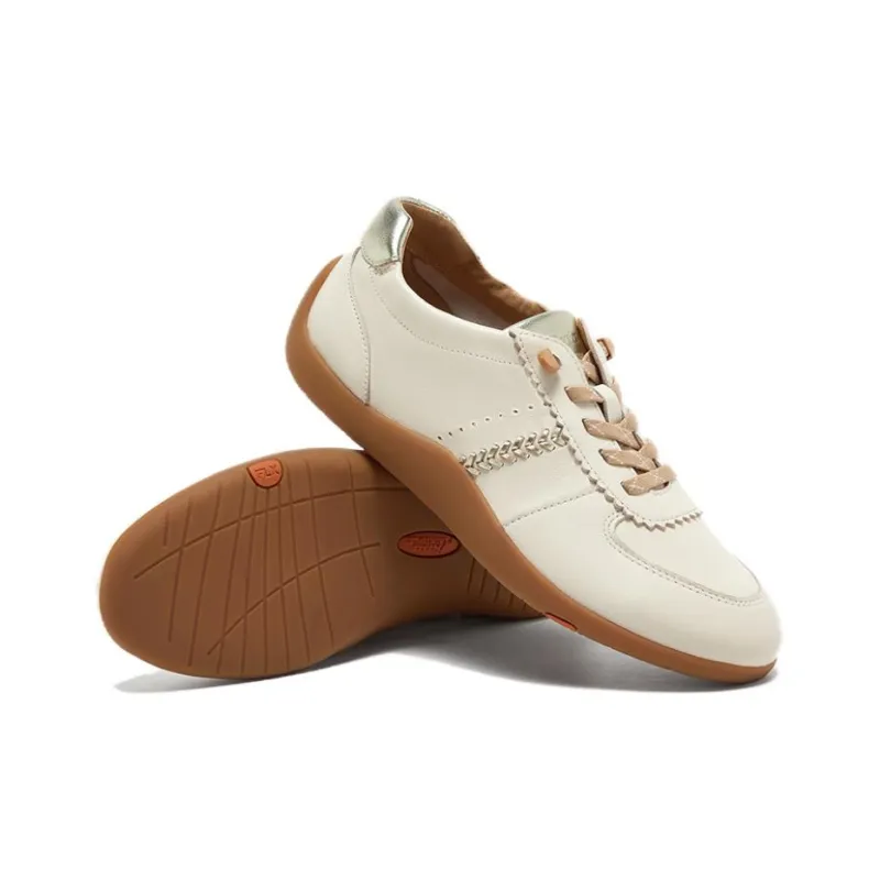 BATA Low Top Casual Shoes Women's Ecru/Light Gold-3