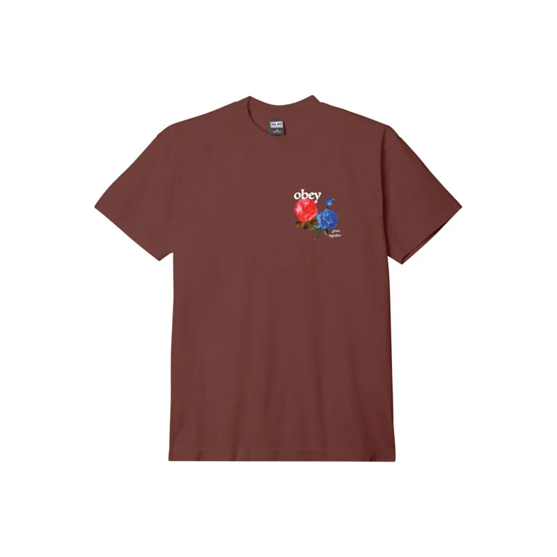 Obey T Shirts Men Tan-0